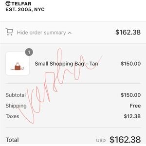 Telfar small shopping bag tan